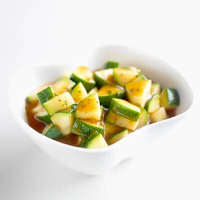 Courgettes à la tomate et au basilic